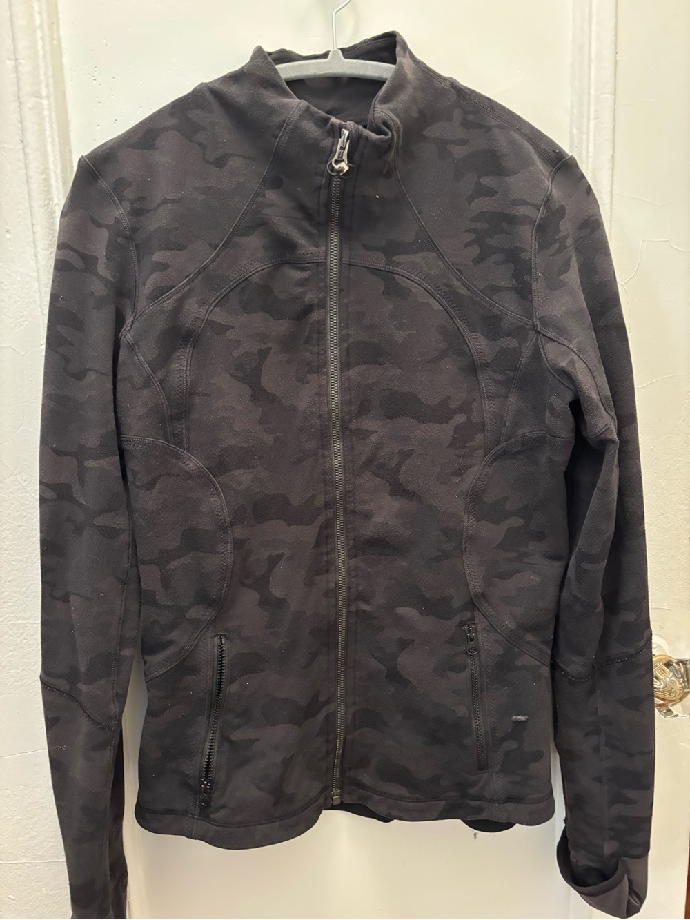 Lulu Black Camo Full-Zip Jacket